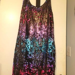 SEXY Racerback Sequin Mini Dress
